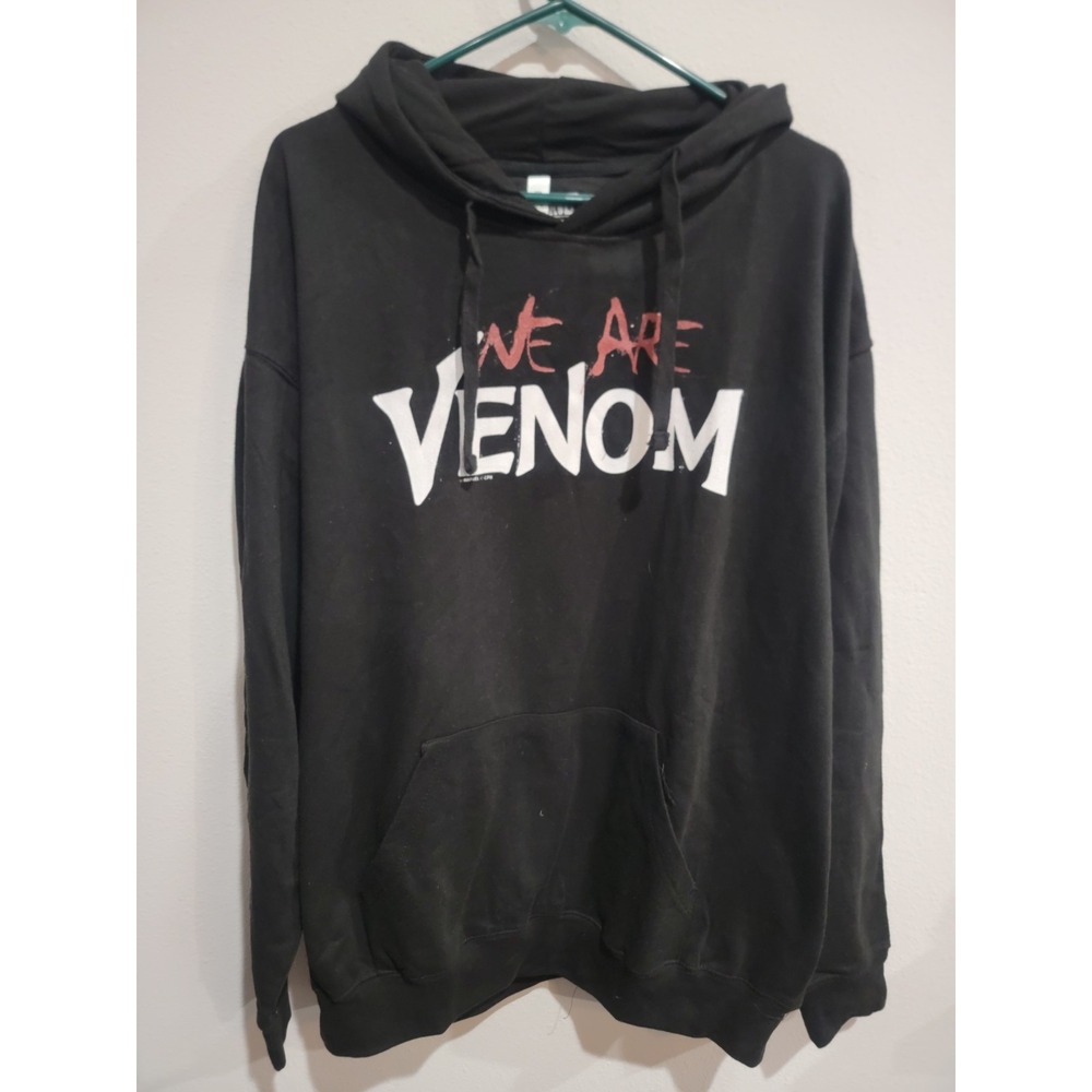 Marvel We Are Venom Logo Hoodie Sweatshirt Pullover RARE Black Adult XL NWOT